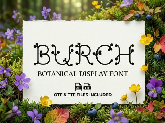 Burch: A Whimsical Typeface for Nature-Inspired Branding