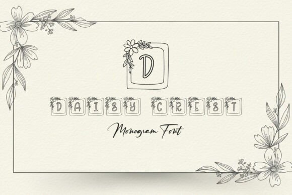 Daisy Crest: A Unique Monogram Font for Creative Expression