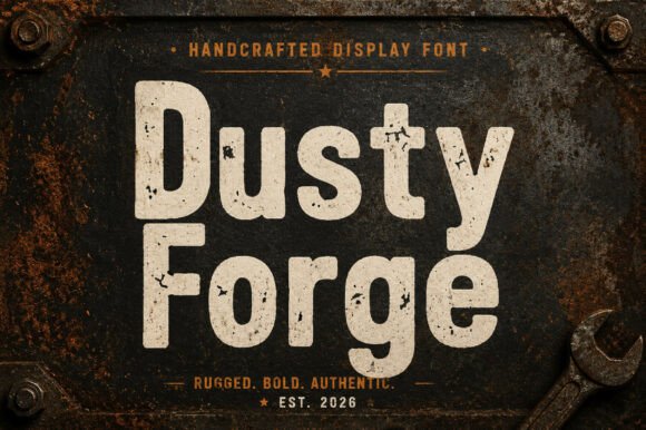 Dusty Forge: A Bold Western Font for Timeless Designs