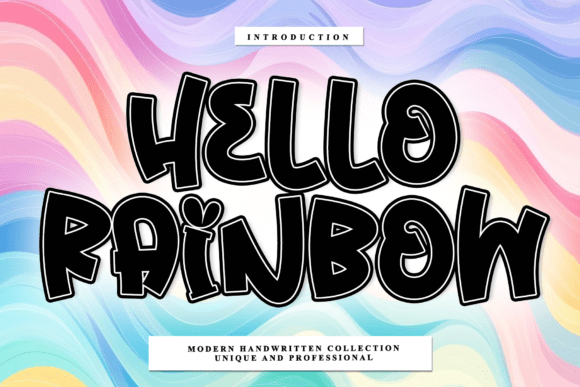 Hello Rainbow: A Handwritten Font That Brings Color and Character to Design
