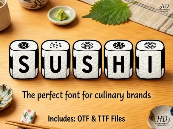 Sushi: A Playful Typography for the Culinary World
