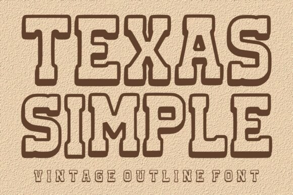 Texas Simple: A Bold Vintage Font for Timeless Design