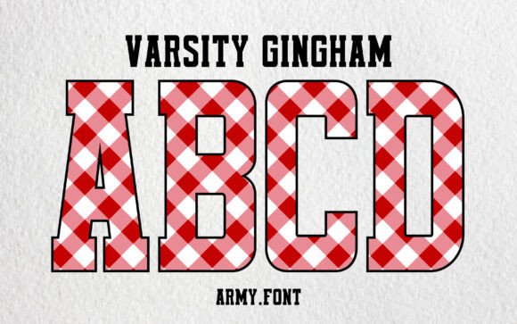 Varsity Gingham: A Font That Captures the Spirit of Collegiate Life